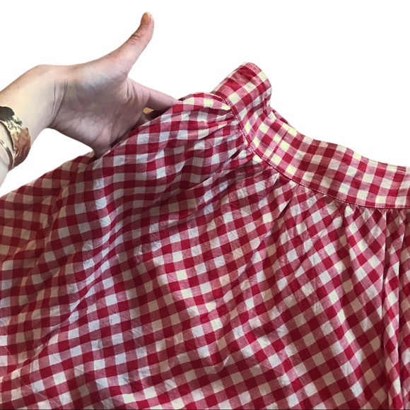 Forever 21 Red Gingham Skater Skirt | Medium - Picture 7 of 9